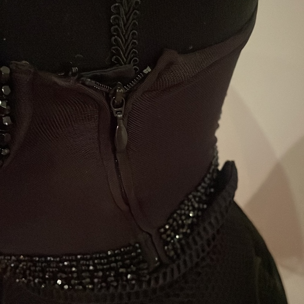 ❣️ NEW H&M studio beaded crop top mesh black - Picture 6 of 7